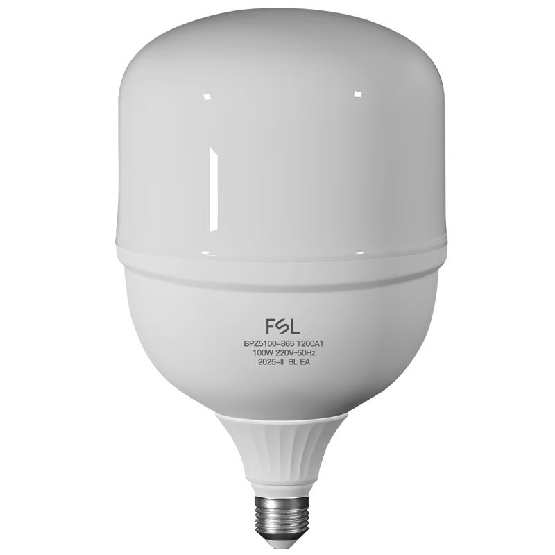 Foshan Lighting (FSL) LED Energy-Saving Bulb Pillar Shape 100W White Light 6500K E27 Large Screw Base High Power Property Factory Lighting