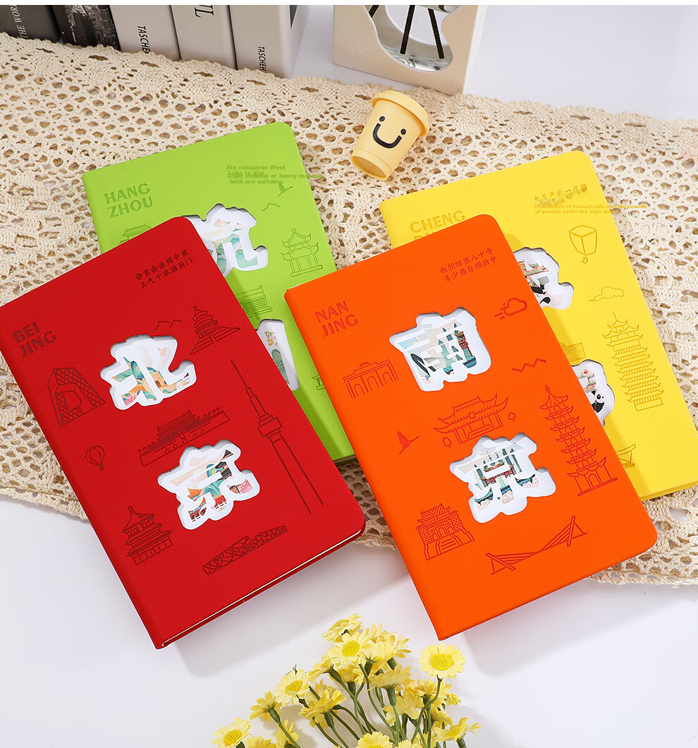 Zuolanzhe [Holiday Travel Check-In] City Stamp Collection Travel Blank Journal Notebook High-Quality Stamp Collection Book Museum Travel Stamp Collection Book Customizable Beijing 8
