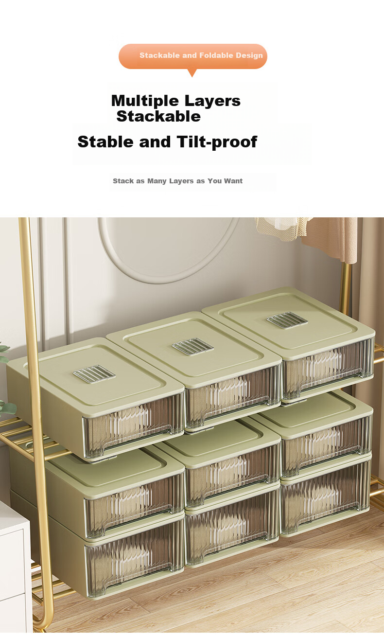 JEKO&JEKO Underwear Storage Box, Drawer-Style Compartment Organizer for Underwear And Socks, Clothes Sorting Box with 12 Slots, White 8