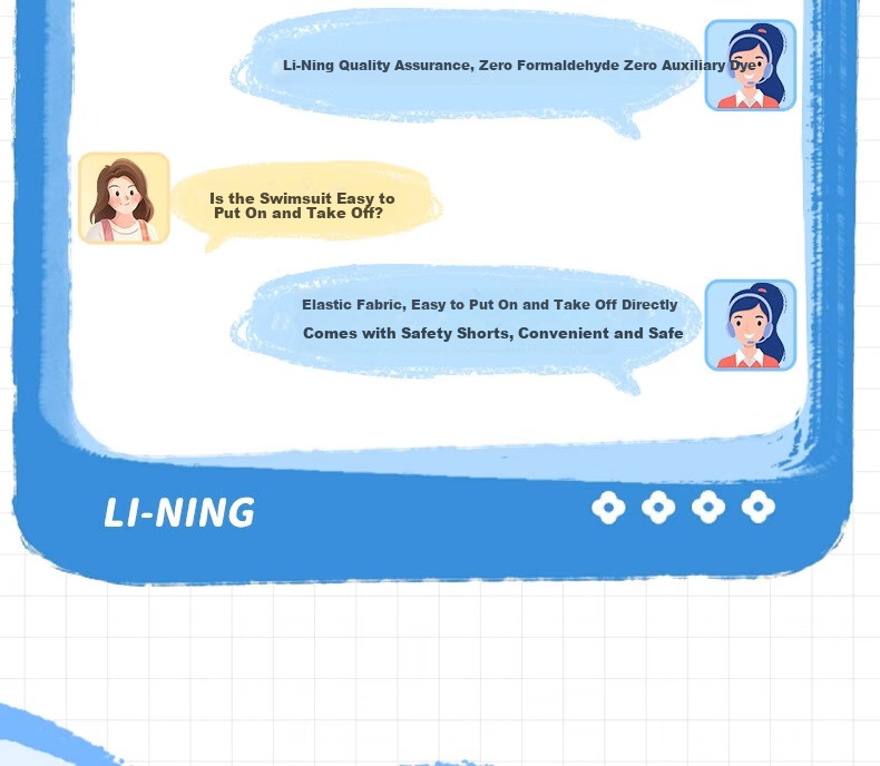 Li-Ning Children's One-Piece Swimsuit, Cute Princess-Style Swimwear for Girls, Sun Protection Swimsuit 6