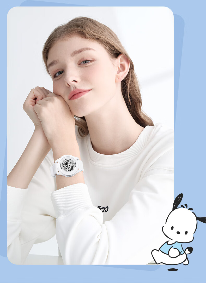 ZGO Sanrio Electronic Watch, Stylish Waterproof Digital Watch for Female Students in Middle And High School, Gift for Girls 16