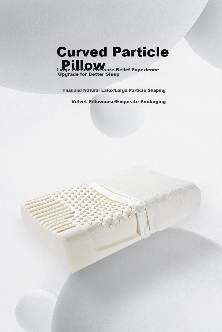 DeRUCCI Pusu 93% Imported Thai Natural Latex Pillow, Neck Support Pillow, Sleep Aid, Specialized for Sleeping, Textured Massage Pillow, Adult Pillow 1