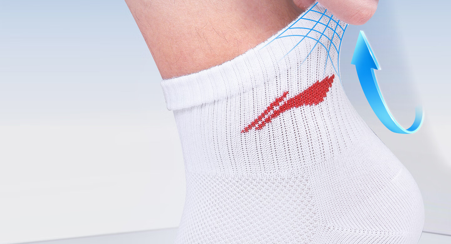 Li-Ning 3 Pairs Short Sports Socks Unisex Running Socks Summer Youth Cotton Sweat-Absorbent Breathable White XL 26