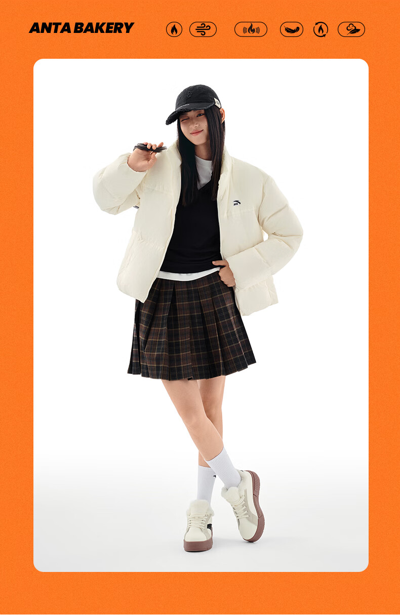 ANTA Guan Xiaotong Edition Puff Down Jacket Women's Winter Water-Repellent High Loft Warm Coat 5