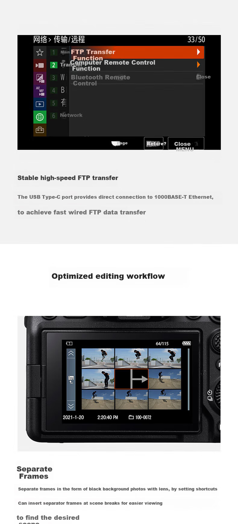 SONY ILCE-7M4 Full-Frame Mirrorless Camera, Professional Creative Appearance Filter, 4K Video Vlog Shooting, A74/α7IV A7M4 Travel Photography Kit 24