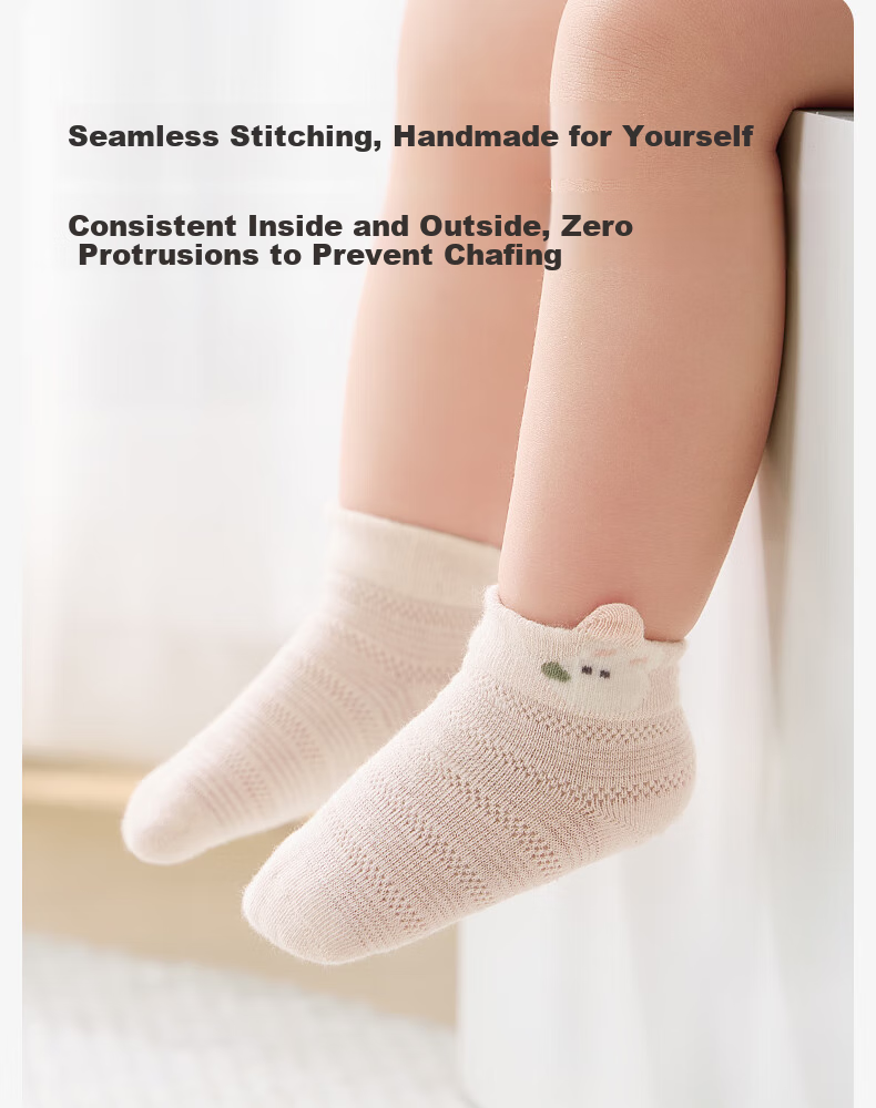 Shiyuejiejing Baby Socks Spring And Summer Mesh Breathable Mid-Calf Socks for Boys And Girls 10