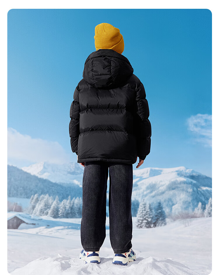 BALABALA Children's down Jacket for Boys And Girls, Winter 2025 Baby Coat, Parent-Child Warm Thick Puffer Jacket for Older Kids 4