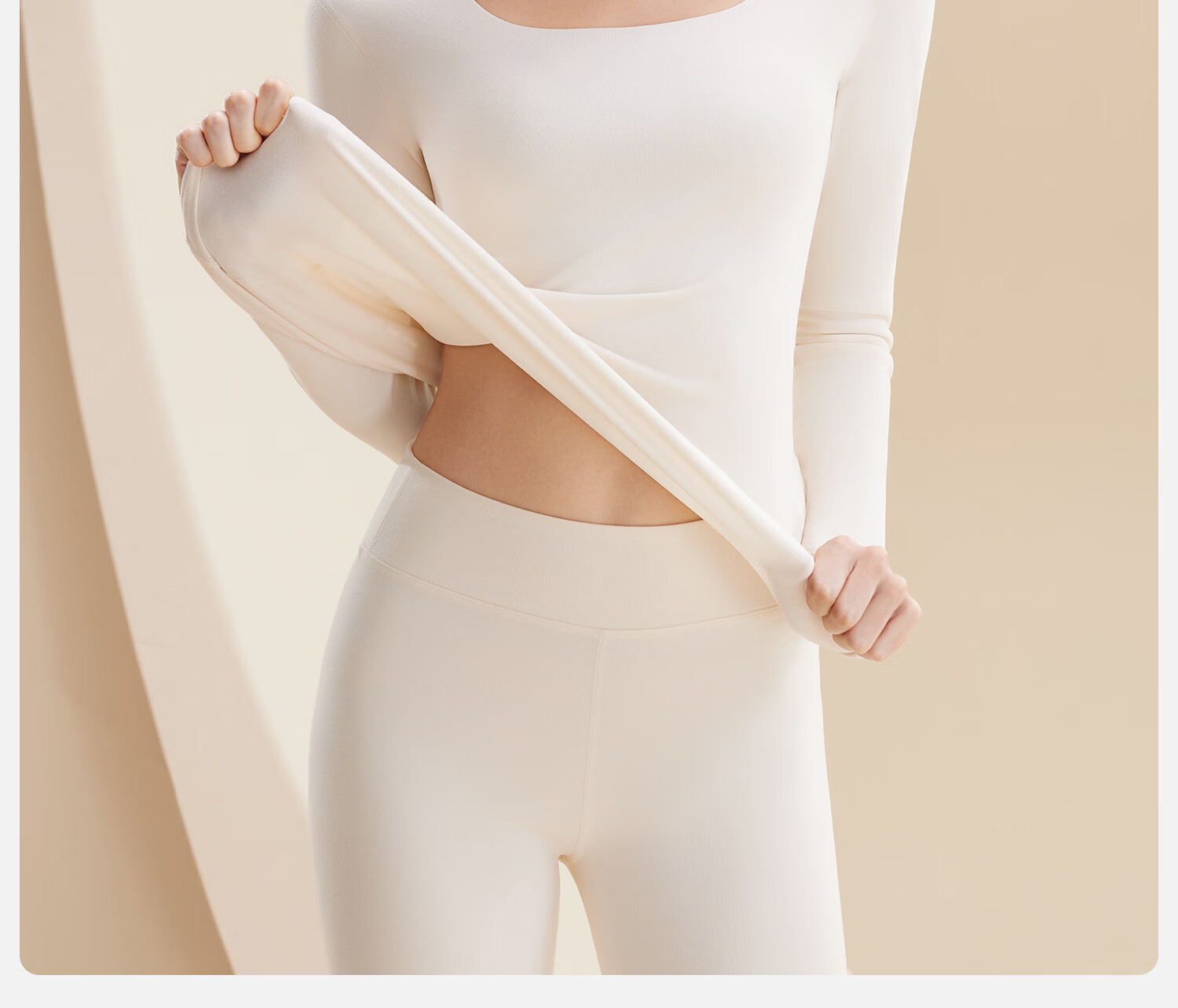 Ordifen Women's Thermal Underwear Set A-Class Seamless Fleece Lined Heat Retaining Antibacterial Autumn Winter Fleece Top and Bottom Set 18