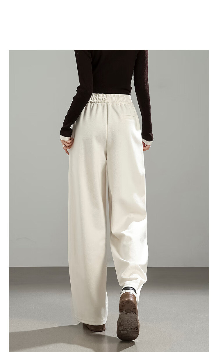 Demana [Rescue for Thick Legs] Autumn Simple Style Pineapple Pattern Curved Blade Loose Fit Slimming Sweatpants Women's Casual Pants 1