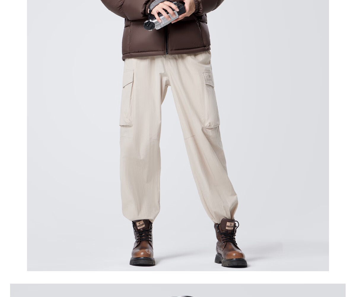 Camel Men's Down Jacket Thickened Winter Hooded Anti-Static Warm Couple Puffer Coat M33CR07131B 12