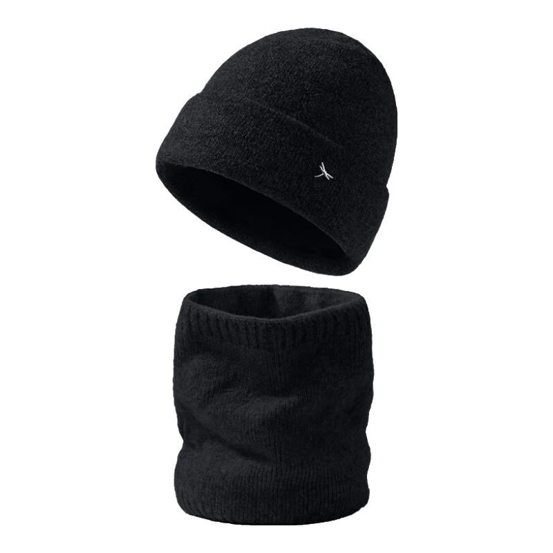 Red Dragonfly Men's Winter Cold-Resistant Warm Knit Hat, Windproof Fleece-Lined Beanie for Northeast Winter, Women's Cotton Hat