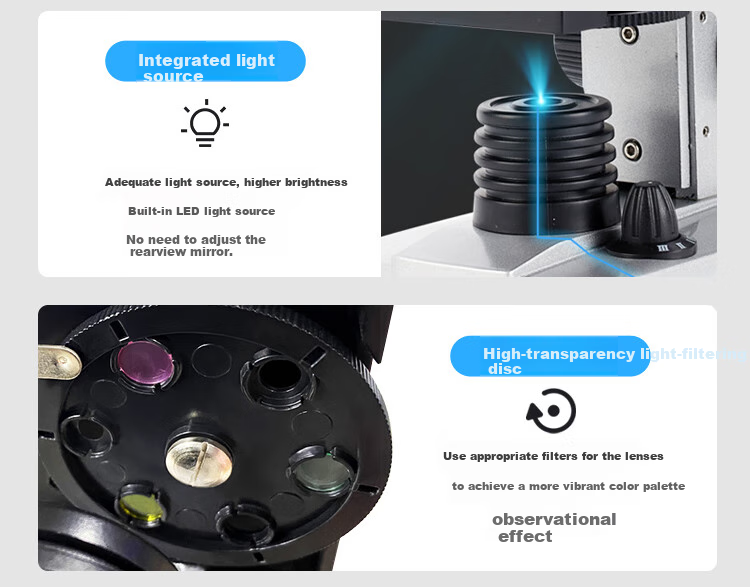 Bresser 88-55030 Microscope, Professional Student Biology Experiment, 1600x High-Definition, with Moving Scale, New Year Gift 21
