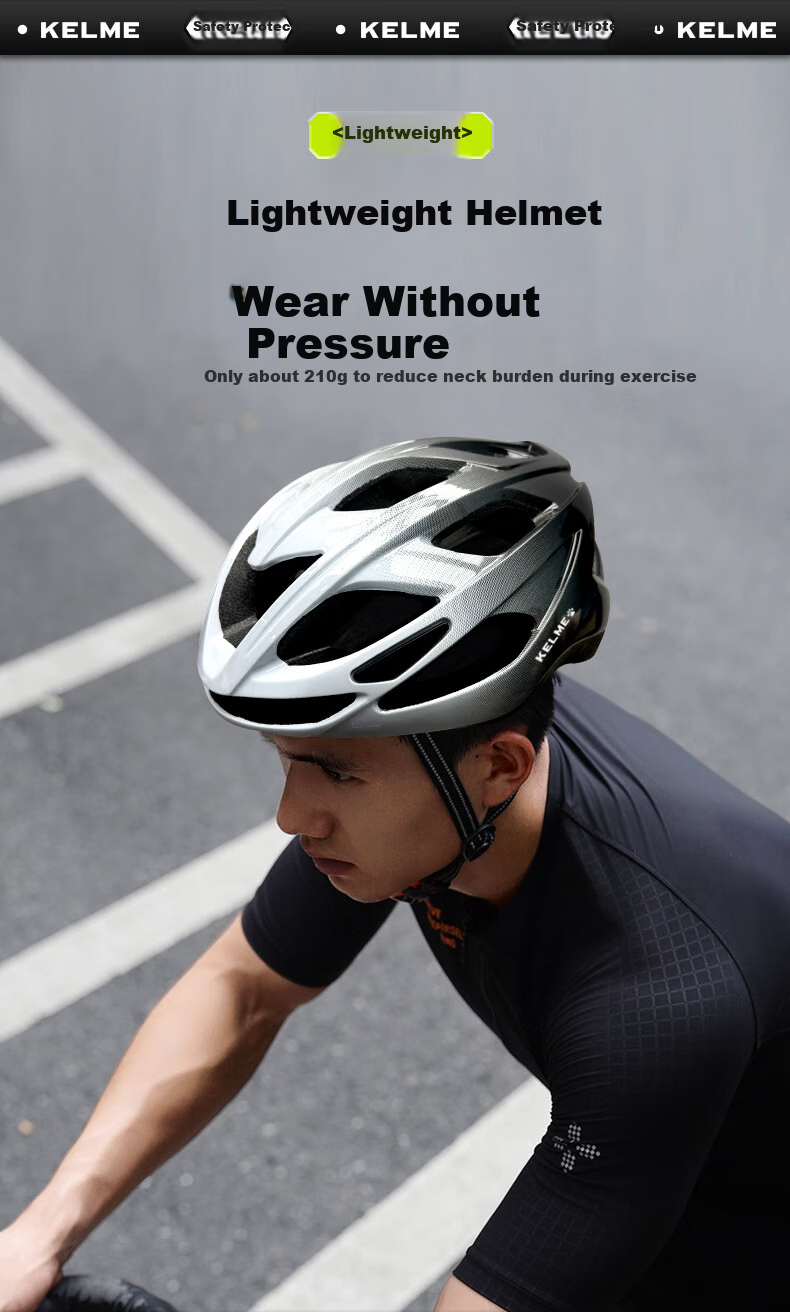 KELME Cycling Helmet, Bicycle National Standard Certified, Mountain And Road Bike Safety Helmet, for Men And Women, Large Head Circumference, One-Piece Molding 4