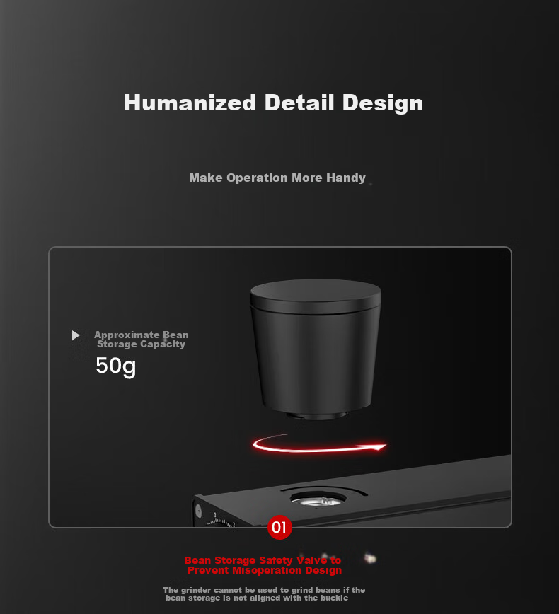 MHW-3BOMBER, Gift Sniper Portable Electric Coffee Grinder, Professional Home Coffee Bean Grinder with Titanium Coating 18