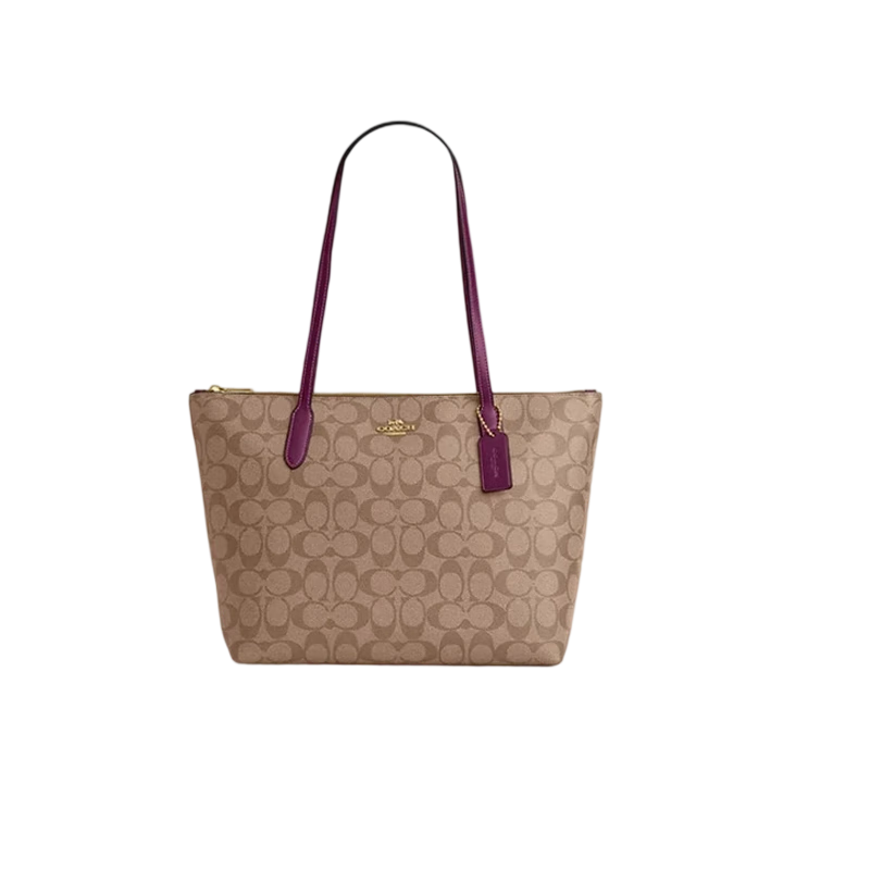 COACH Fiona 24 Women's Tote Shoulder Bag Brown CBT18 Gift