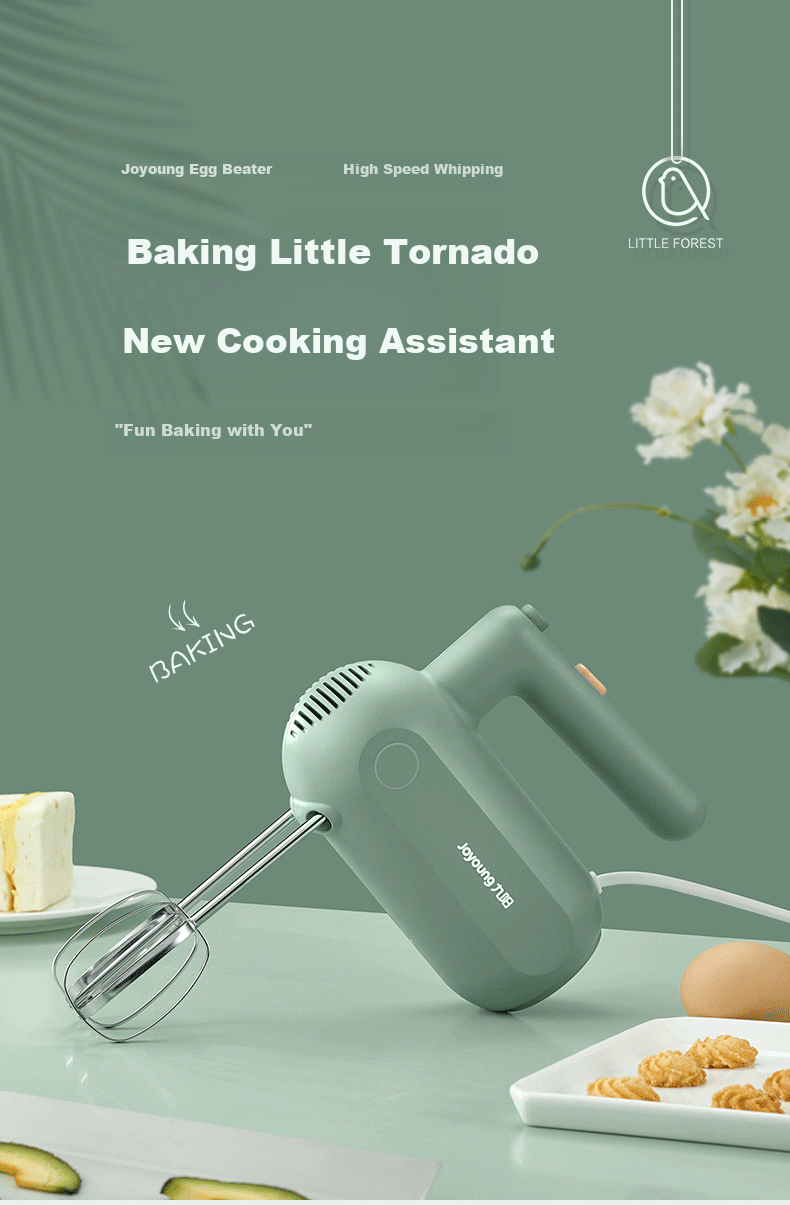 Joyoung Handheld Electric Egg Beater, Food Processor, Whisk, Multifunctional Home Mixer, Mini Cream Whipper for Baking S-LD150 1