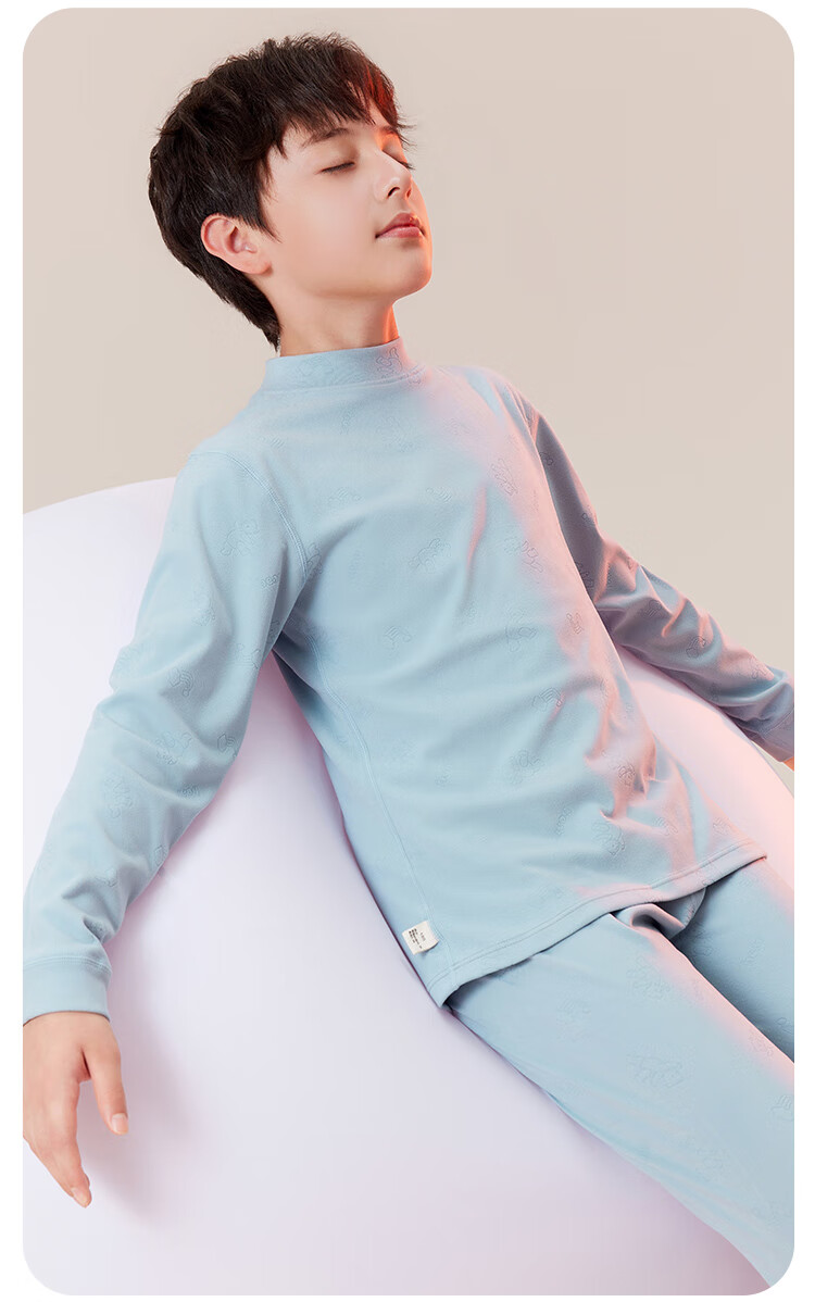 Dingguagua Children's Thermal Underwear Set Boys Autumn Winter Long Johns Pajamas for Boys and Teens 1