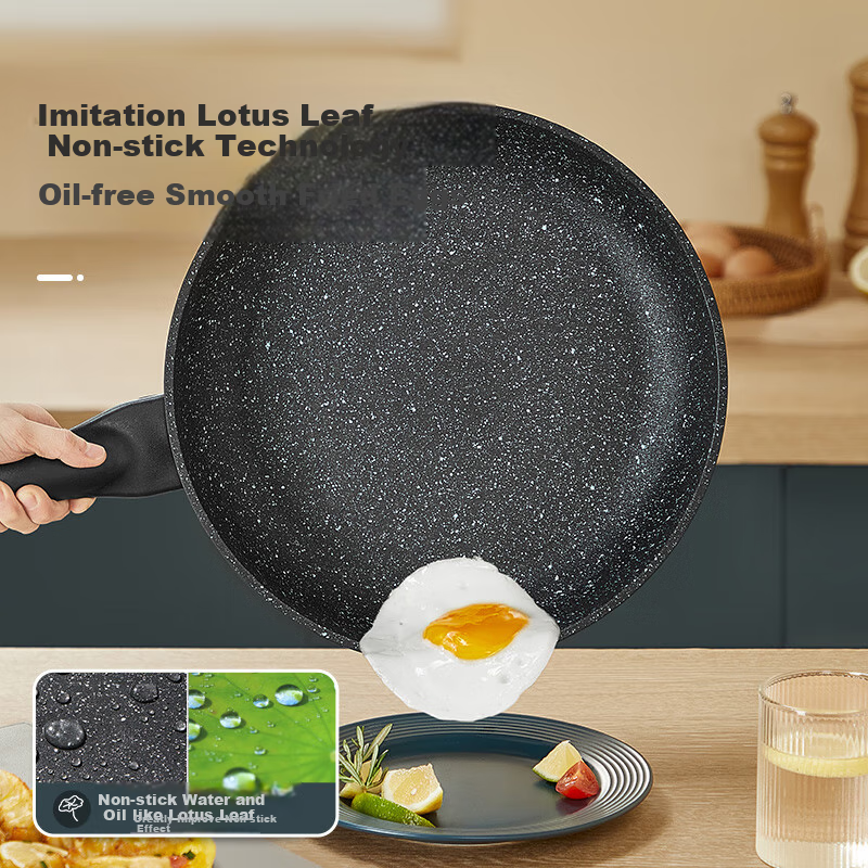 COOKER KING Frying Pan, Non-Stick Steak Pan with Maifanshi Color, 28cm, Compatible with Induction Cookers, Premium Model JG28GJ