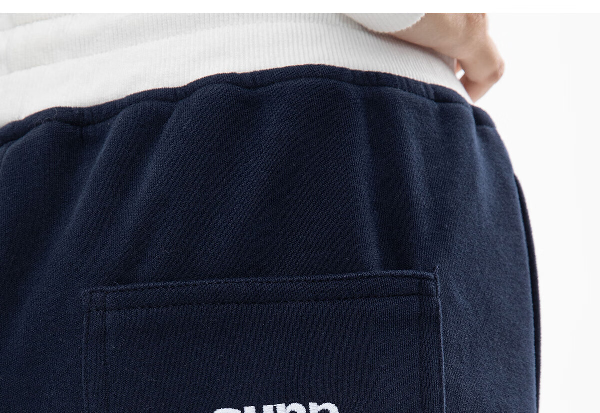 ICH MODE Women's American Style Flared Sports Pants Autumn Winter Straight Wide-Leg Casual Sweatpants BF Lazy Style Navy Blue S 14