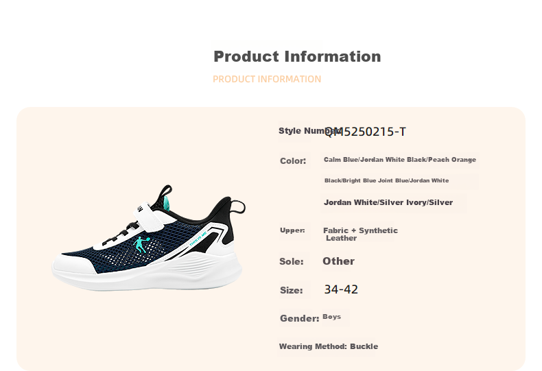 QIAODAN Boys' Running Shoes, Children's Summer Sports Shoes, Big Kids' Shoes with Large Mesh, Black/silver, Size 40 39