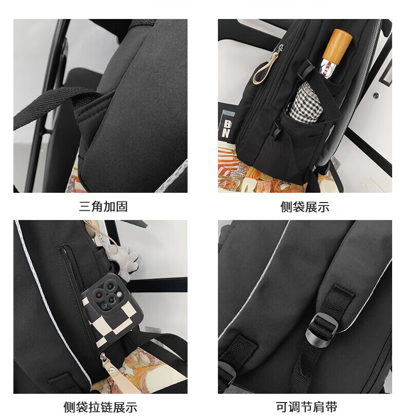Huili Backpack for Women, College Students, High School Students, Teenage Girls, Casual Simple Lightweight Large Capacity Backpack for Me 9