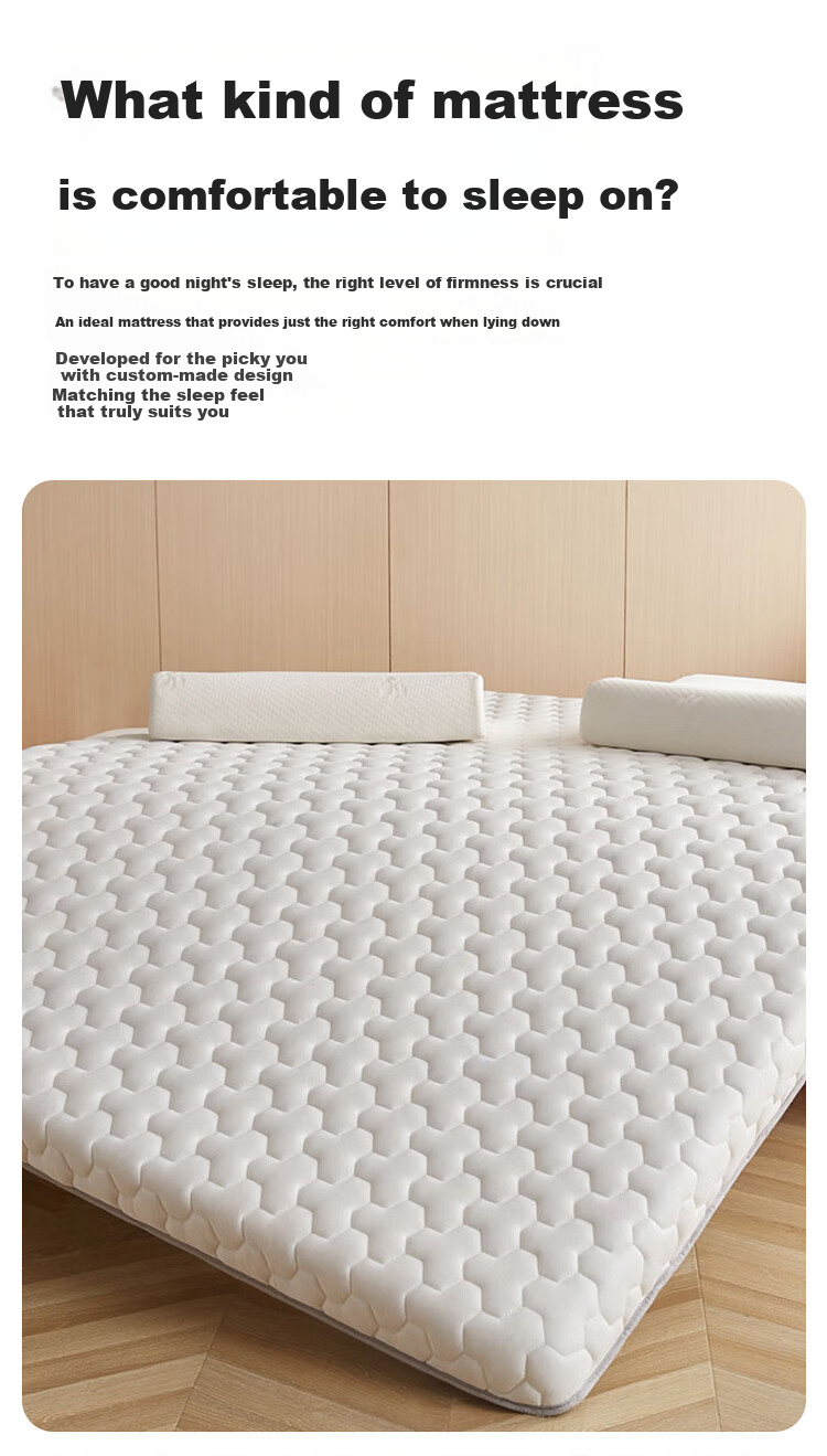 Wuyingongfang, Mu Yin Liangpin Textile Subsidiary Natural Latex Mattress, 1.5x2 Meters, Bed Pad, Floor Mat, Sleeping Pad, Gbai (White) 3