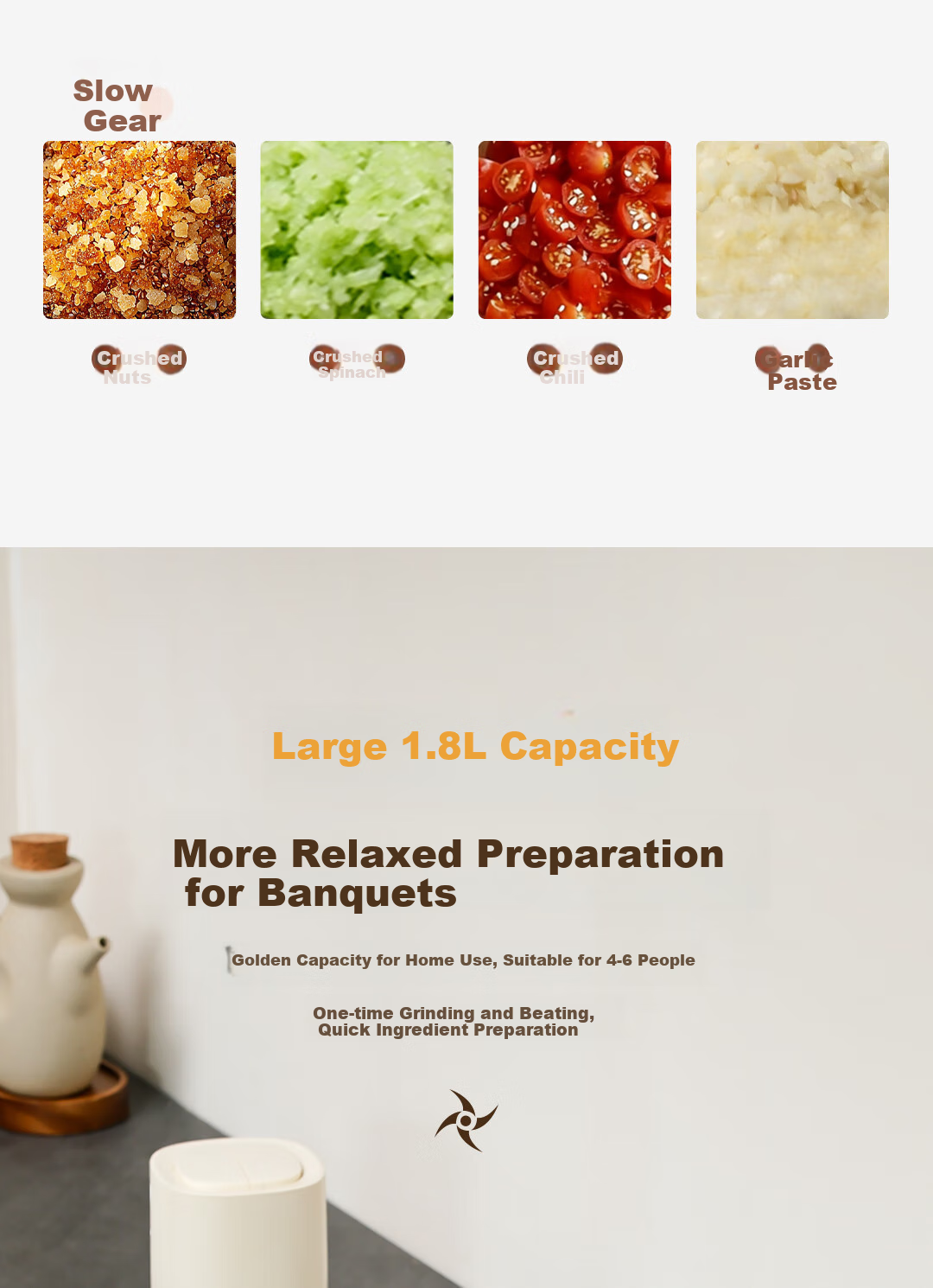 Haier [Price Protection 618] Household Meat Grinder Electric Multifunctional Food Processor Meat Mincer Dumpling Meat Garlic Grinder HDKJRY1201 7