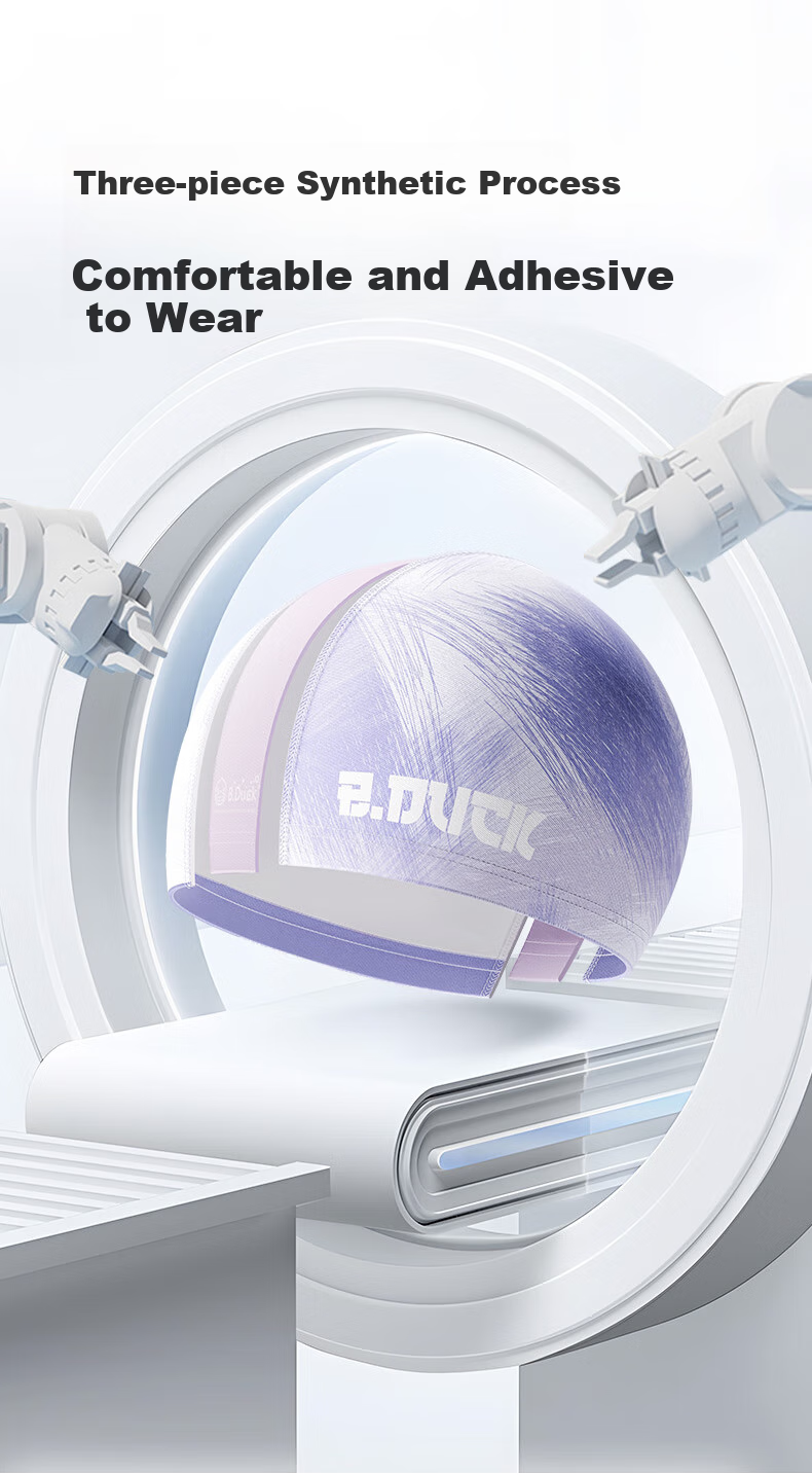 B.Duck Swimming Cap for Men And Women with Ear Protection, Sun Protection, Non-Binding, Comfortable, Large Size, Suitable for Long Hair, Adult-Specific Training Swimming Equipment 4