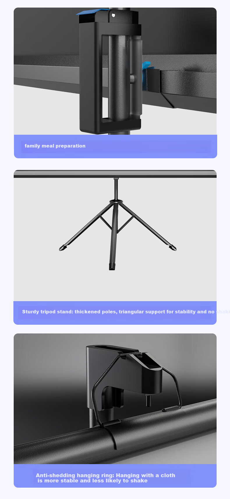 Fat Giant Projection Screen ZP Bracket Screen 120-inch 16:9 No-Drill Wall-Mount Dual-Use Projection Screen Supports HD Home Office Mobile Outdoor Portable Screen 10