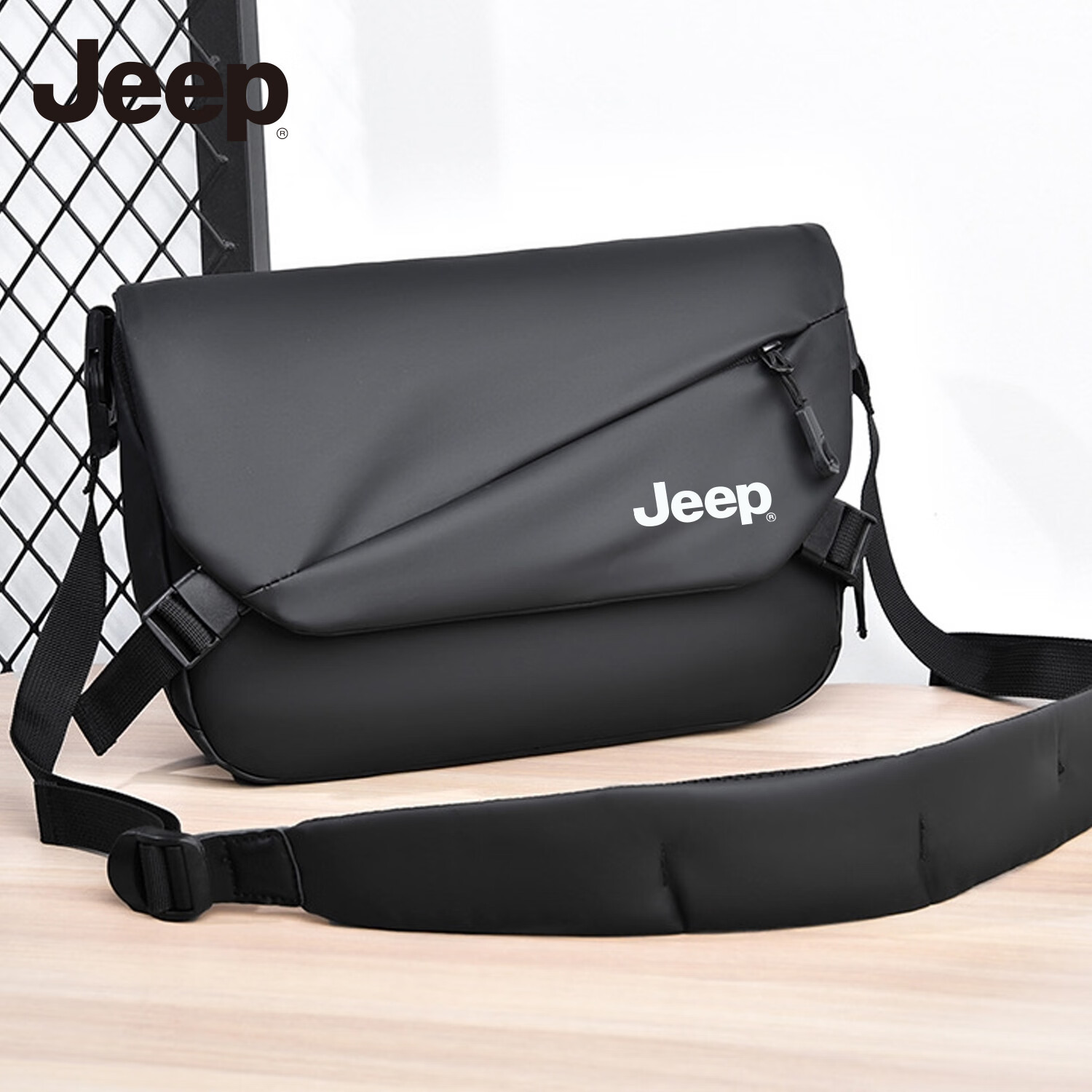 JEEP Men's Trendy Functional Style Crossbody Shoulder Bag Chest Bag Casual Commuting Cycling Sports Backpack