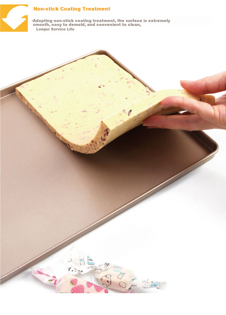 Xuechu 12-Inch Nougat Baking Tray, Rectangular Cake Pan for Mooncakes, Bread, Cookies, Shortbread, Egg Yolk Pastry, And Egg Tarts Mold 6