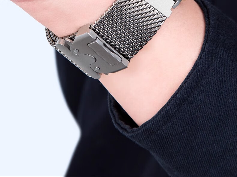 XUANDAI Full Titanium Milanese Watch Strap Compatible with Huawei GT6, GT5 Pro, Watch 3, GT4, Watch 4 Pro, Parachute Buckle, Ultra-Light Pure Titanium Premium Accessories 1