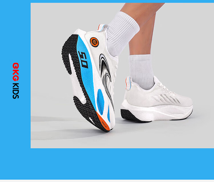 BKG Middle School Student Running Shoes Jifeng 5.0 Training Shoes Spring Autumn Popcorn Carbon Plate Shoes ZYQ25730 Fluorescent Green 36 10