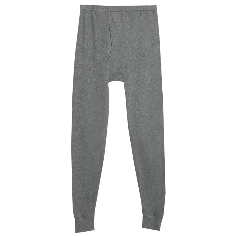 Hodohome Men's Autumn And Winter Thermal Underwear, Pure Cotton Single Thin Cotton Long Johns, Dark Heather Gray, 3XL185