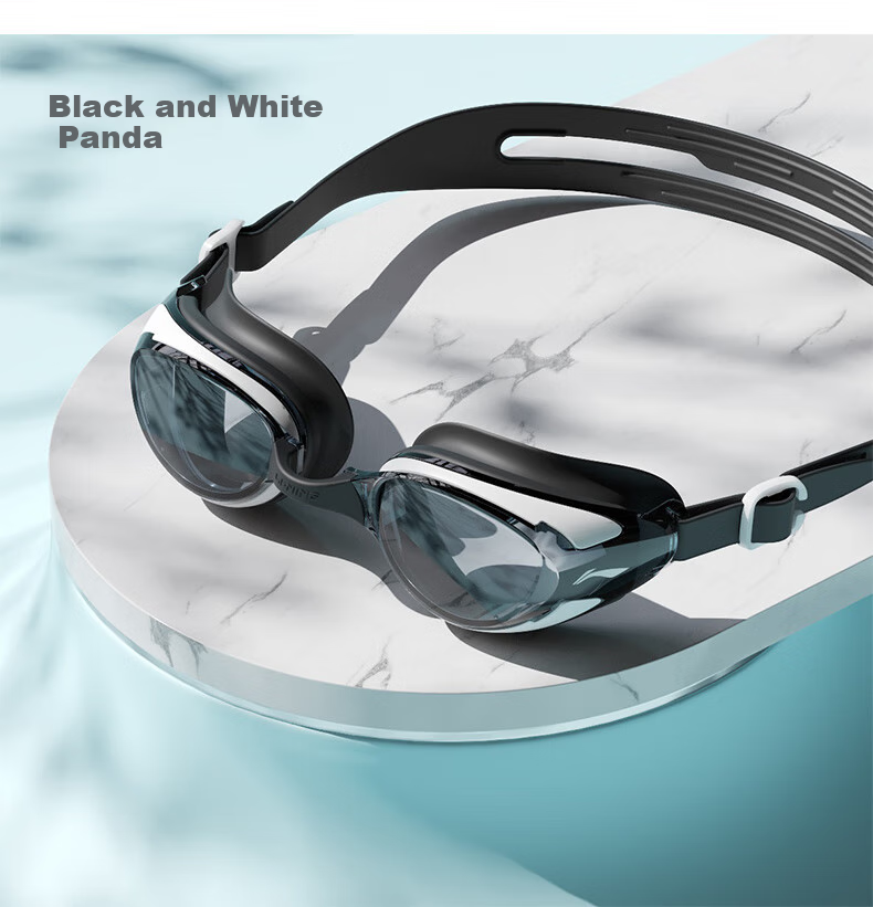 LI-NING Myopia Swimming Goggles, Waterproof And Anti-Fog, for Men And Women, High-Definition Swimming Glasses, Specially Designed for Myopia, LNJT224-13 Aurora White, -5.00 Diopters 11