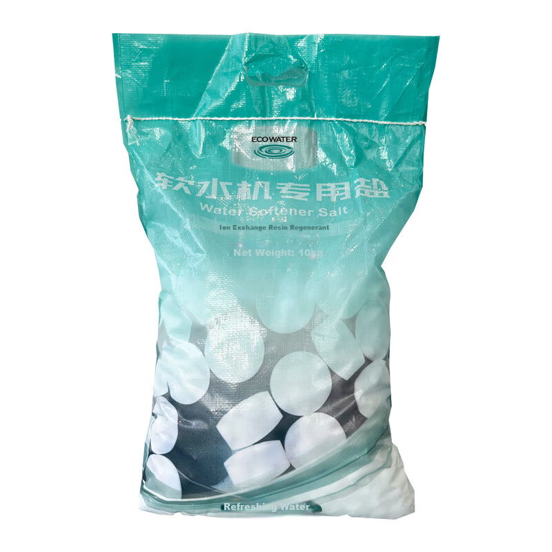 ECOWATER Official Authentic Direct-Sale Water Softener Salt Compatible with Central Water Softening System, 99.6% Purity Resin Restoration, Bridge-Free Protection for Water-Exposed Appliances, Water Purification And Softening Salt ESA-10KG