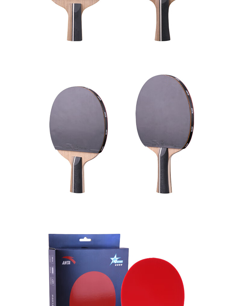 ANTA 4-Star Table Tennis Racket P401 Shakehand Style (Jingcang Fast Delivery + 6 Balls + Racket Case) 2