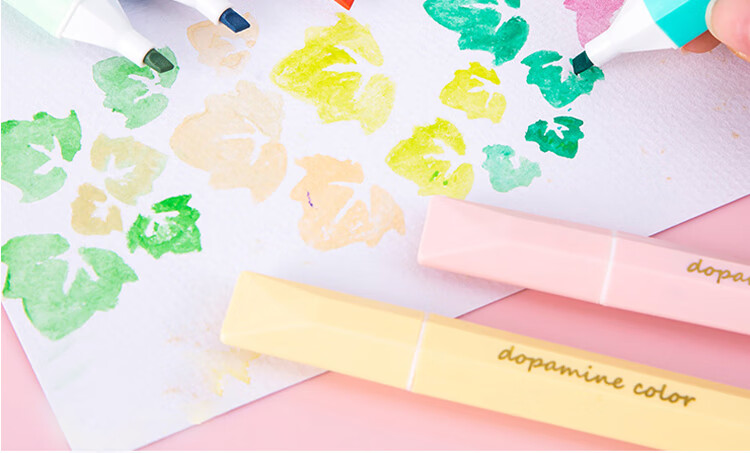 Jufu Dopamine Eye Protection Color 4-Pack Fluorescent Highlighters Large Capacity Overlay Color Markers Student Key Point Note-Taking Stylish Journal Children's Day Gift 2