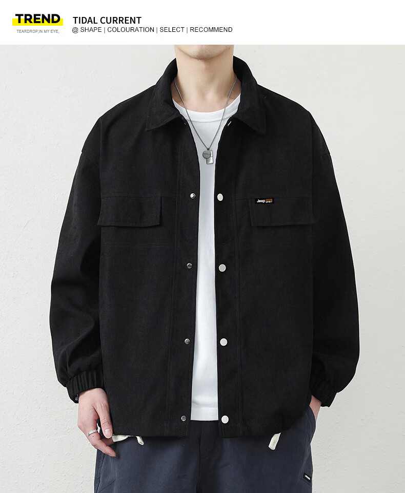 JEEP SPIRIT Men's Autumn Jacket Windbreaker Casual Men's Outerwear 1