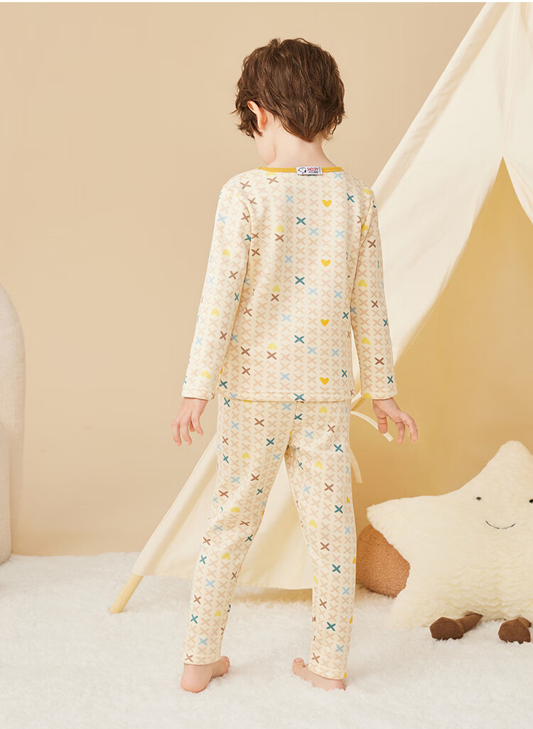 SNOOPY Kids Thermal Underwear Fleece-Lined Milk Silk Set Autumn Pajamas for Children and Teens Spring New Arrival 19