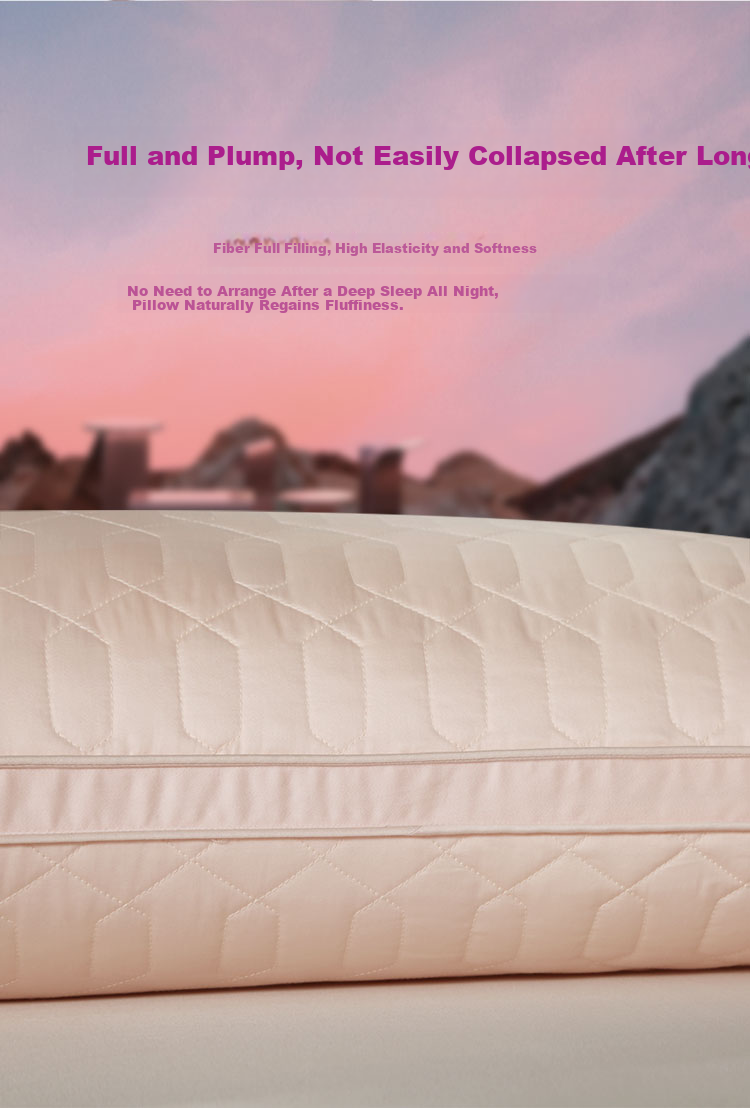 FUANNA Pillow Core Hotel Pillow Fiber Soft Pillow 60S Long-Staple Cotton Class A Antibacterial Washable Medium Pillow 70*45cm One Pack 5