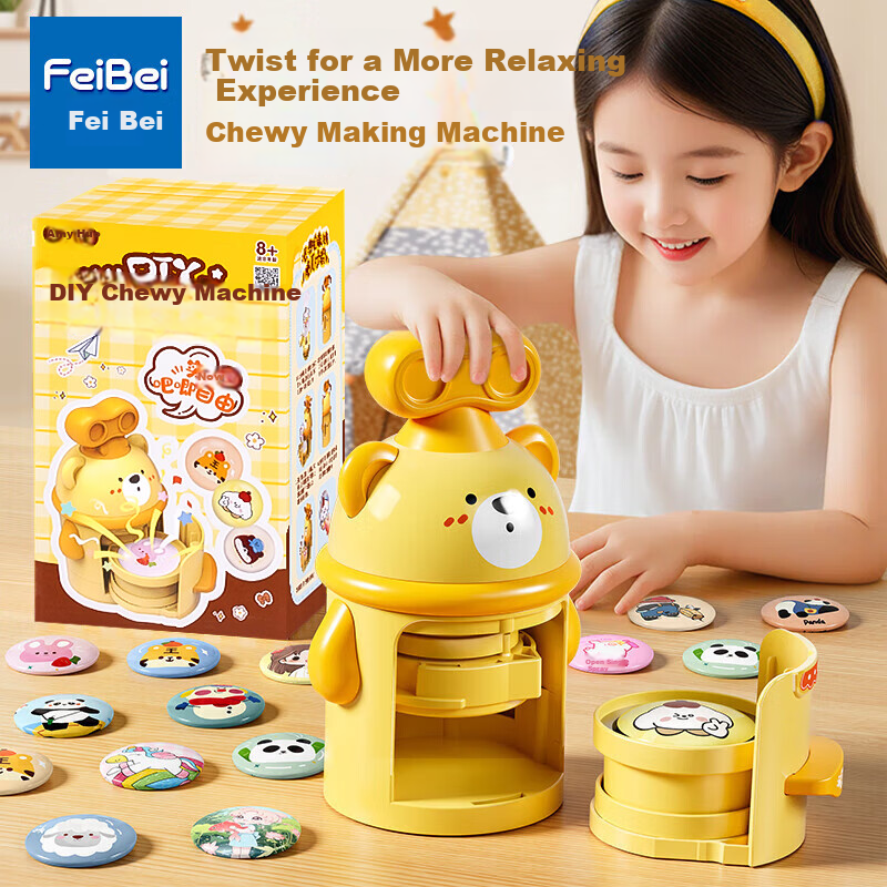 Feibei Children's Handmade DIY Badge Maker, Kindergarten And Elementary School Student Birthday Gift, Girls' Toy for Ages 7-14 1