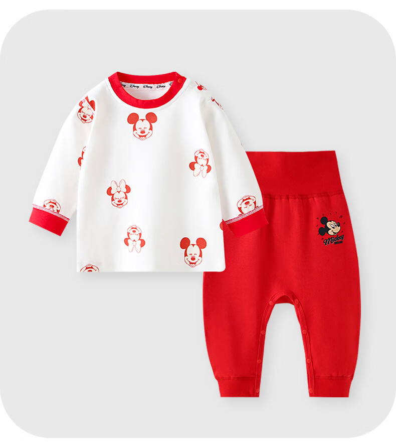 Disney Kids Cotton Pajamas Baby Autumn Long Johns Boys Girls Homewear Set Infant Clothes Spring Autumn 100 2