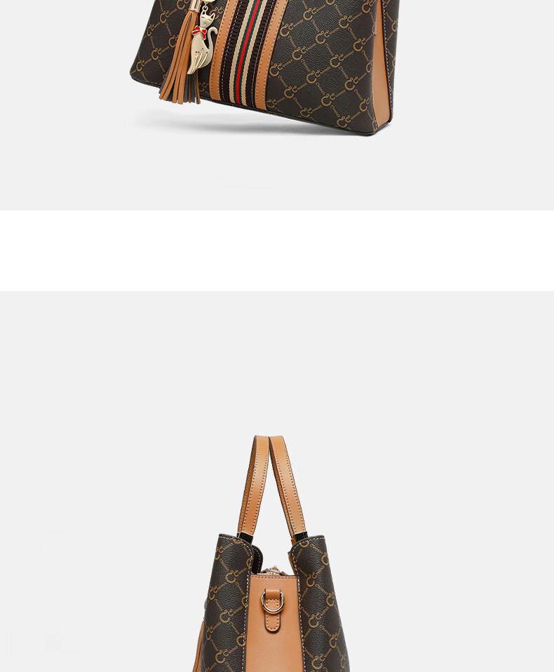 C.BANNER Handbag, Women's Bag with Monogram Pattern, Large Capacity Tote Bag, Shoulder Crossbody Bag, Light Luxury Brand, Birthday Gift for Girlfriend on May 20 5