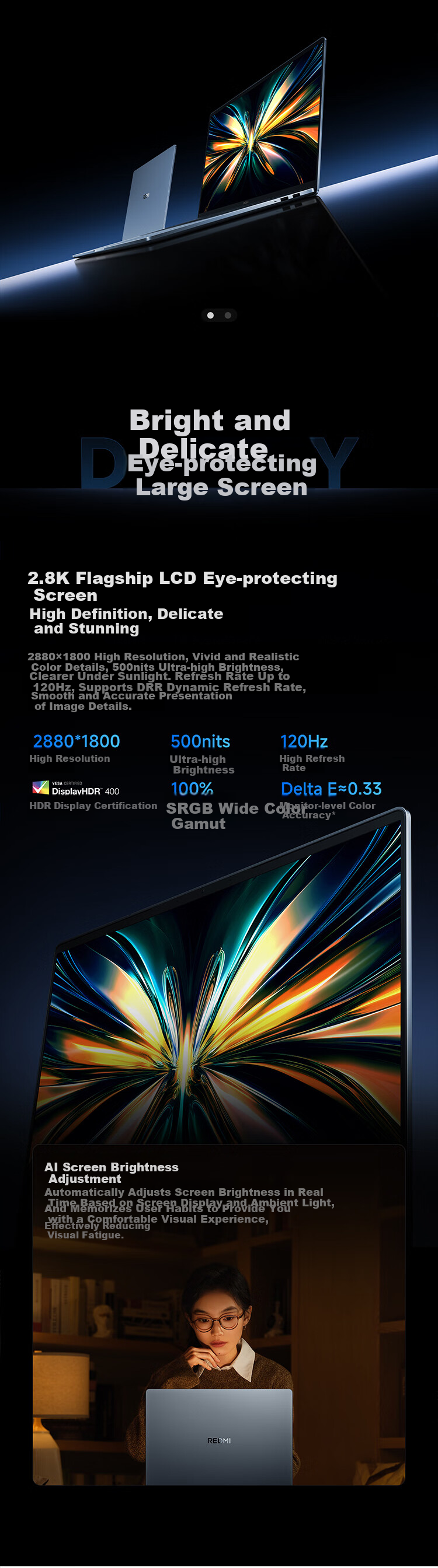 MI Notebook Redmi REDMI Book Pro 14 2025 Thin And Light Laptop with High-Performance Intel Core 2nd Generation Ultra5, 32GB RAM, 1TB Storage 7