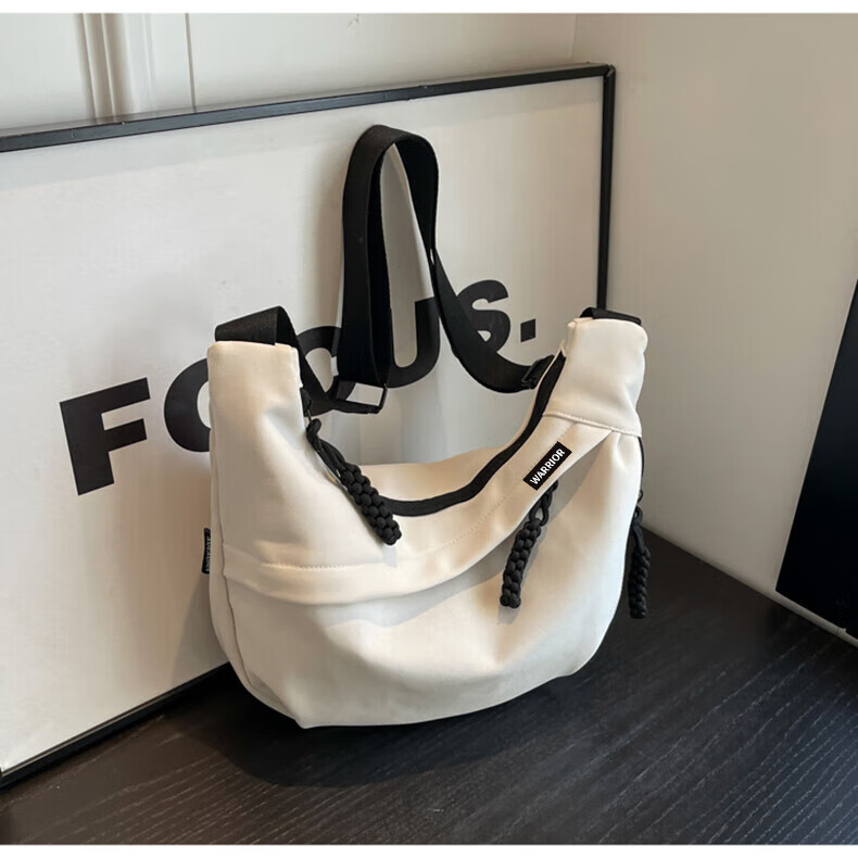 Huili Crossbody Bag for Women, Large Capacity, Korean-Style Simple Ins Trendy Versatile Casual Commuter Dumpling Bag Shoulder Bag 15