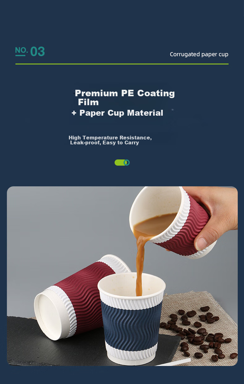 AOmeiyou Disposable Coffee Cups with Flip-Lid, Heat-Resistant Coffee Cups for Drinks And Milk Tea, 350ML, Pack of 20 4