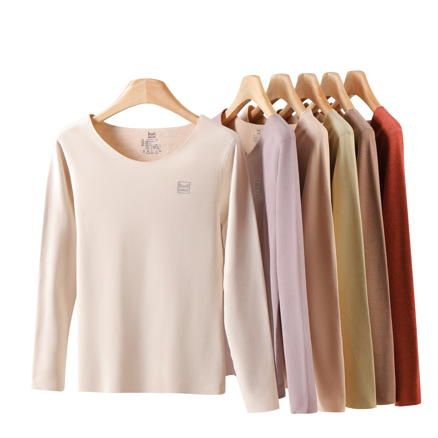 MiiOW 【Goose Down Silk】2025 New Warm Underwear Women's Half High Collar Cashmere Thermal Thickened Autumn Clothes Autumn Pants Set