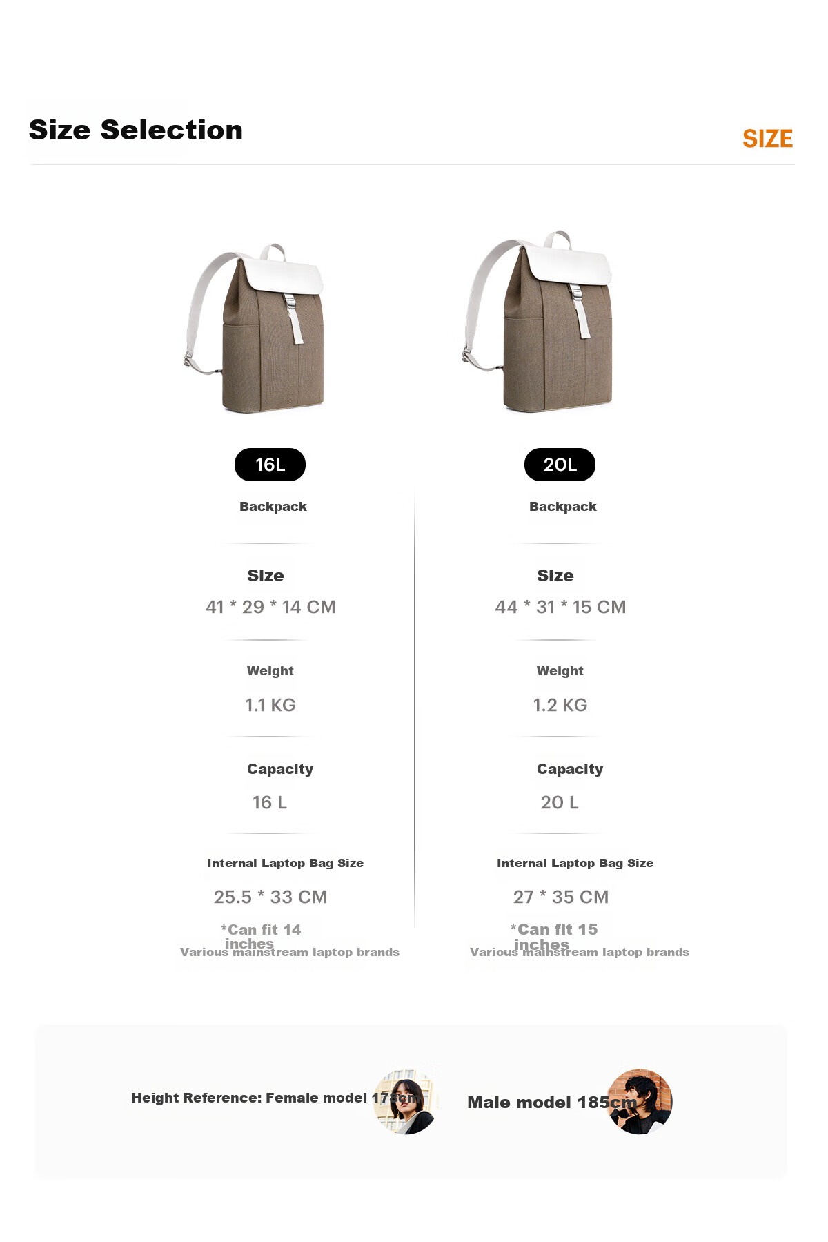 ITO "New Product" PORCINI BACKPACK, Twilight Brown 16L Business Backpack for Men And Women, Laptop Bag for Travel 28