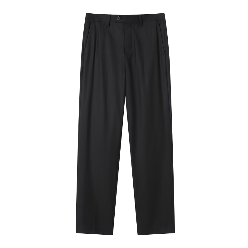 JD Original [Machine Washable] Wool Dress Pants for Men, Business Straight-Leg Casual Trousers, Men's Pants, Suit Long Pants, Black, Size 34